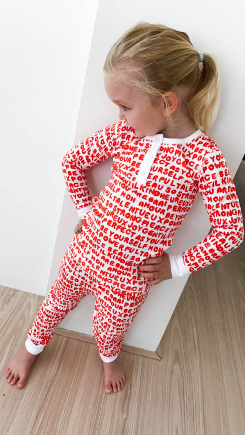 Brai kinderpyjama Alphabrai bij Slaapkopje