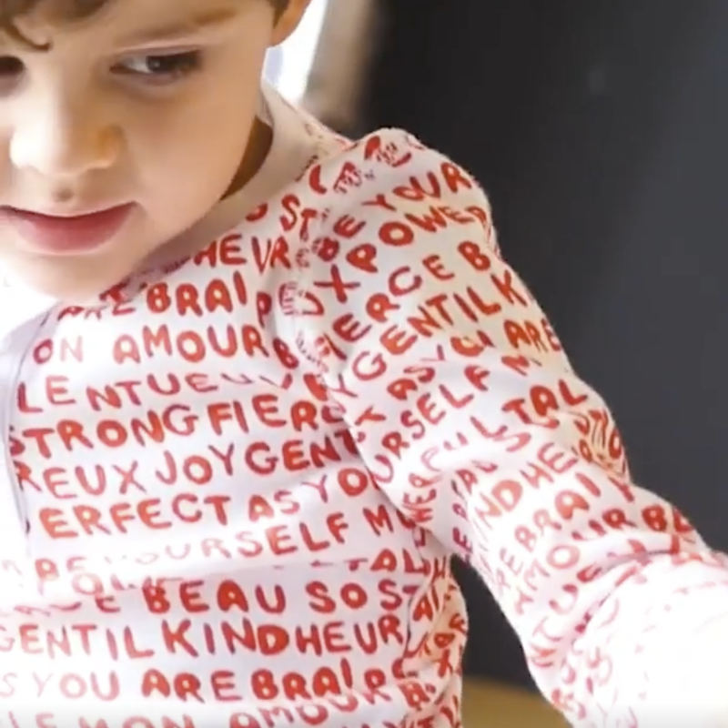 Brai kinderpyjama Alphabrai bij Slaapkopje