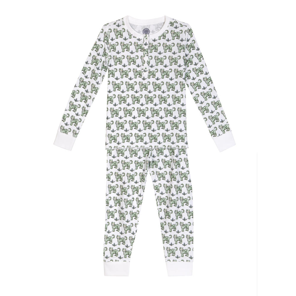 Brai kinderpyjama tijger groen Slaapkopje