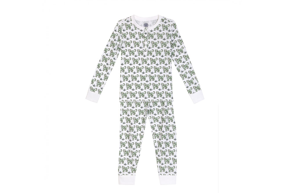 Brai kinderpyjama tijger groen Slaapkopje