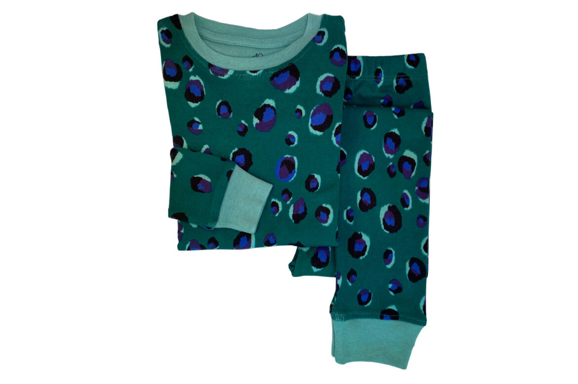 Jammie Doodles Green Animal Pyjama kind en dames