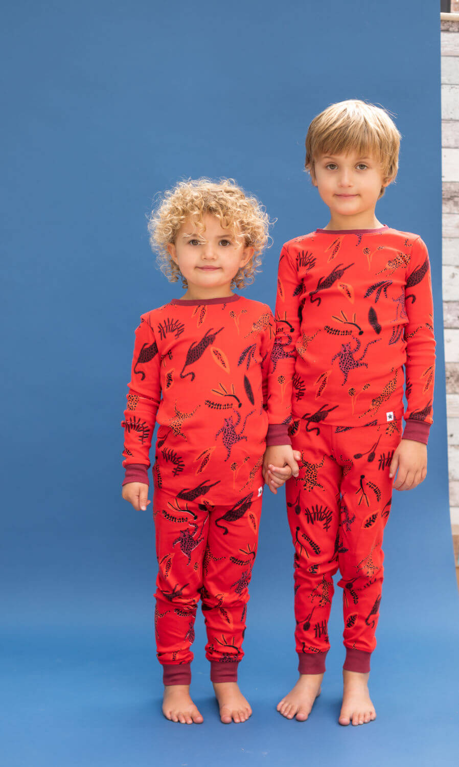 Jammie Doodles Red Dancing Leopard kinderpyjama bij Slaapkopje