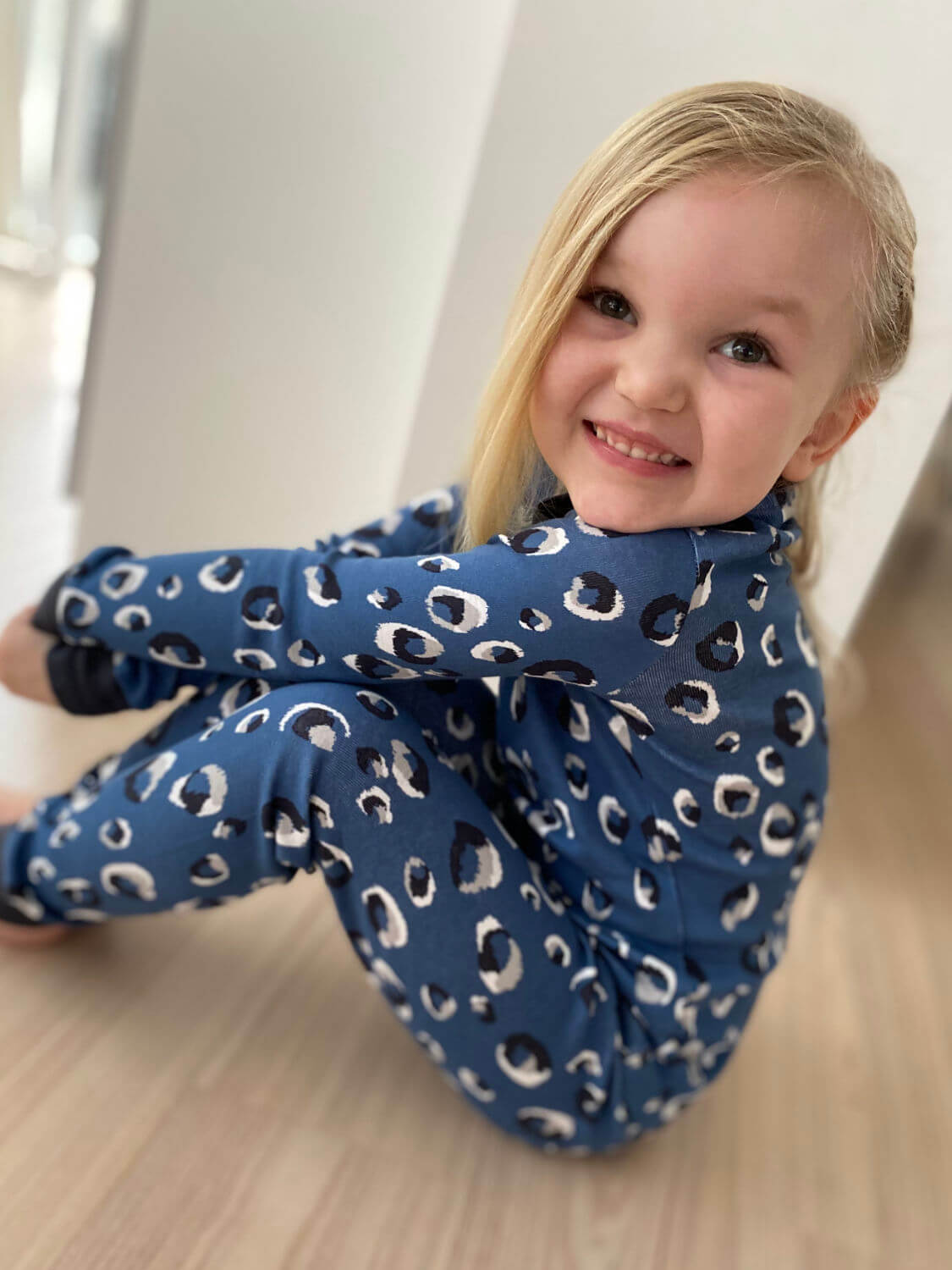 Jammie Doodles Blue Animal Pyjama kind en dames