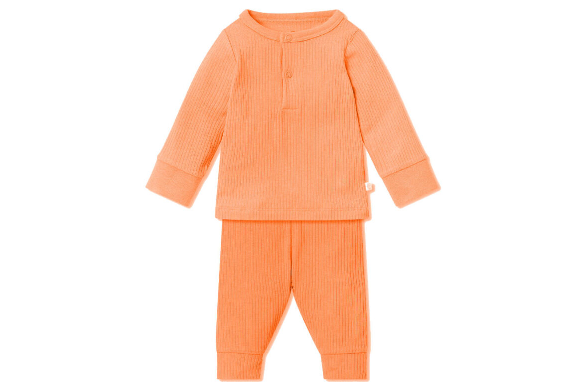 Mori Ribbed Pyjama Orange bei Schlafmutze
