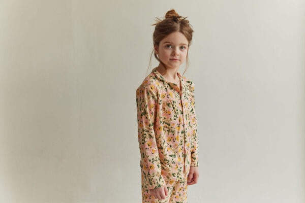 Sleepy Doe pyjama Watercolour Floral blouse & baggy bottoms