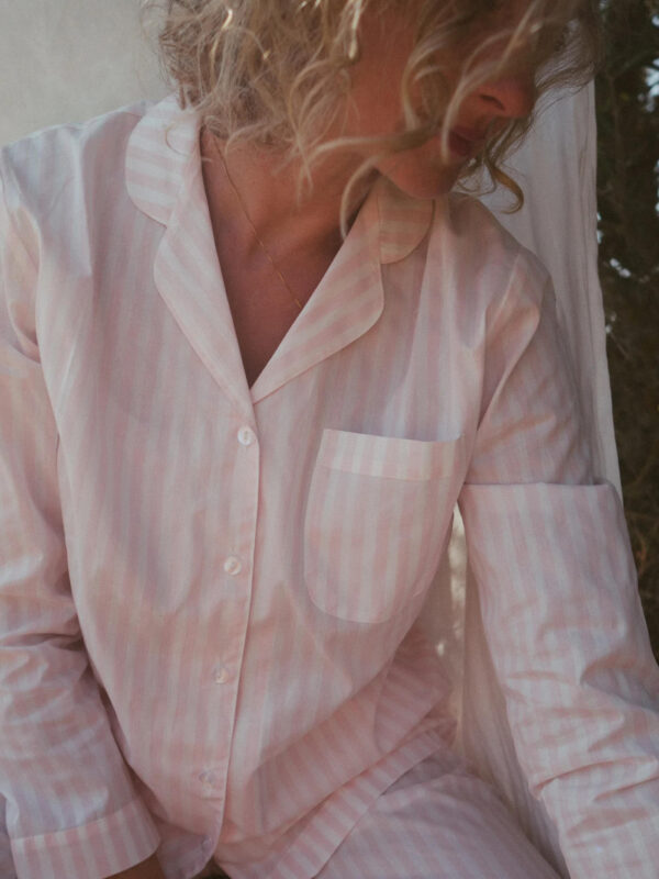 Sleepy Doe Peony Stripe dames short pyjama