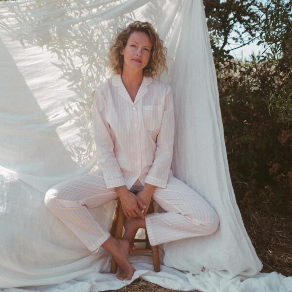 Sleepy Doe Peony Stripe dames pyjama