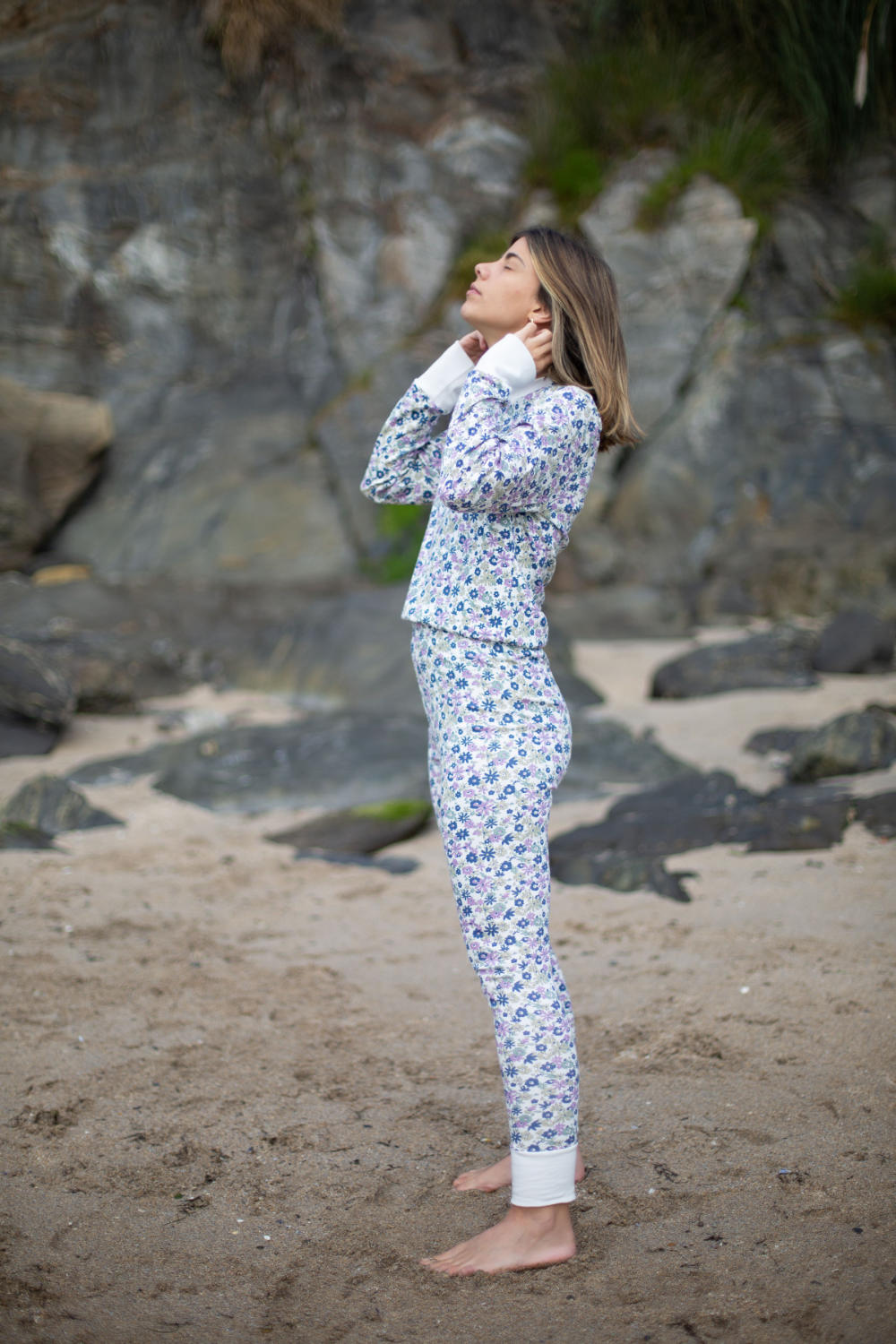 In de genade van dronken multifunctioneel Sleepy Doe dames skinny pyjama Wildflower | Slaapkopje