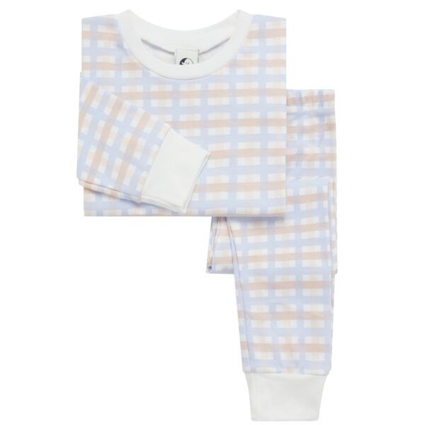 Sleepy Doe Party Check Pastel kids pyjama