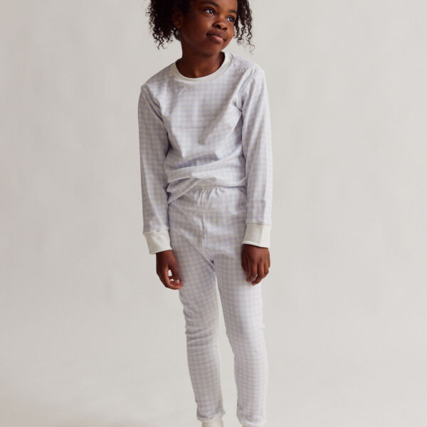 Sleepy Doe Gingham Mist kinder pyjama