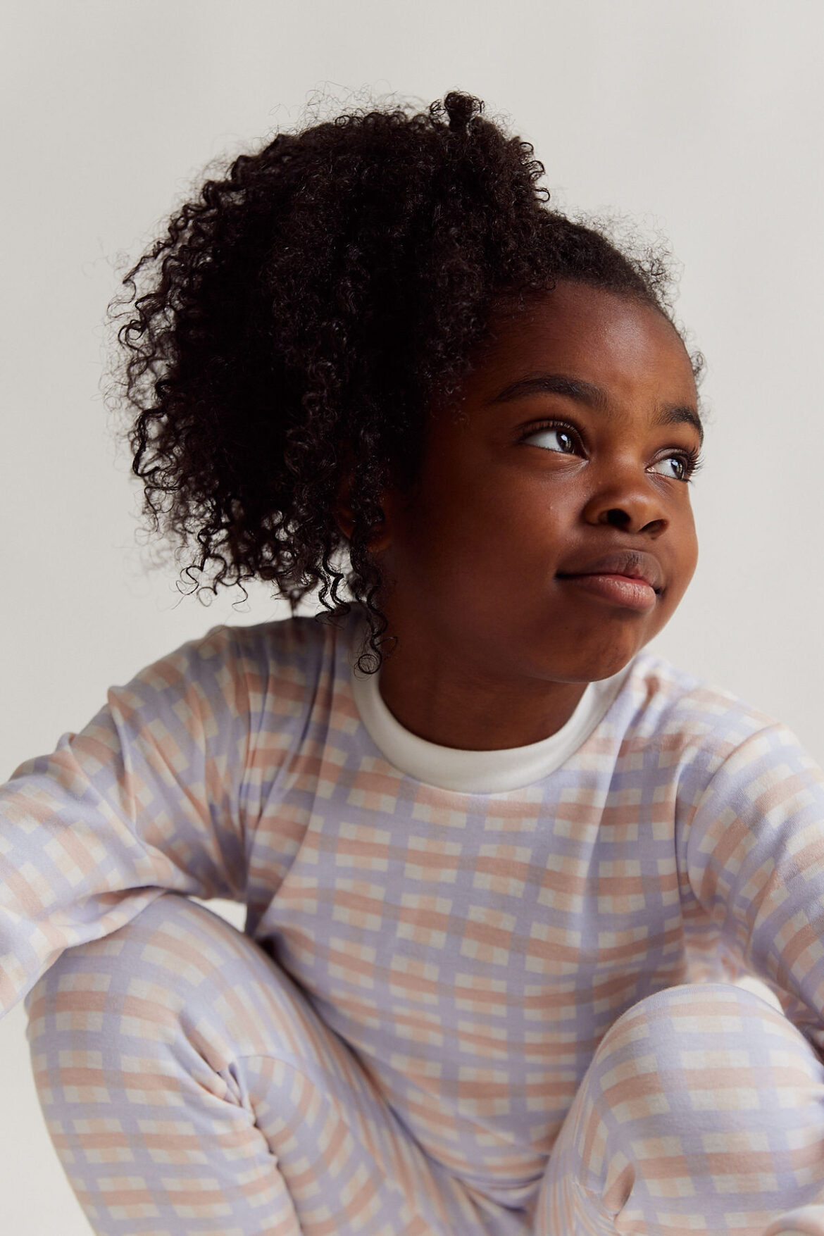 Sleepy Doe Pastel Check kinder pyjama