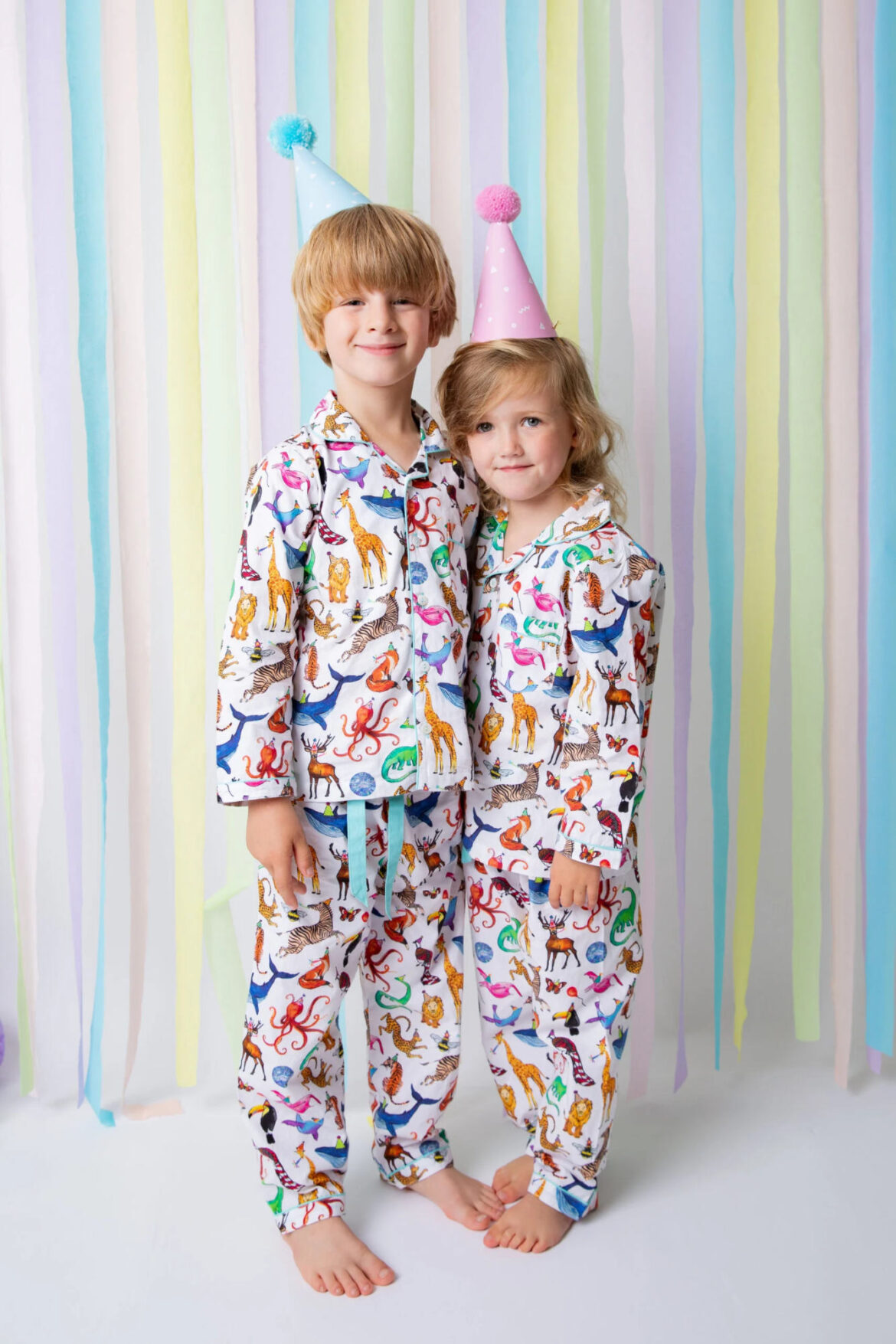 Lola and Blake Kinder pyjama Birthday