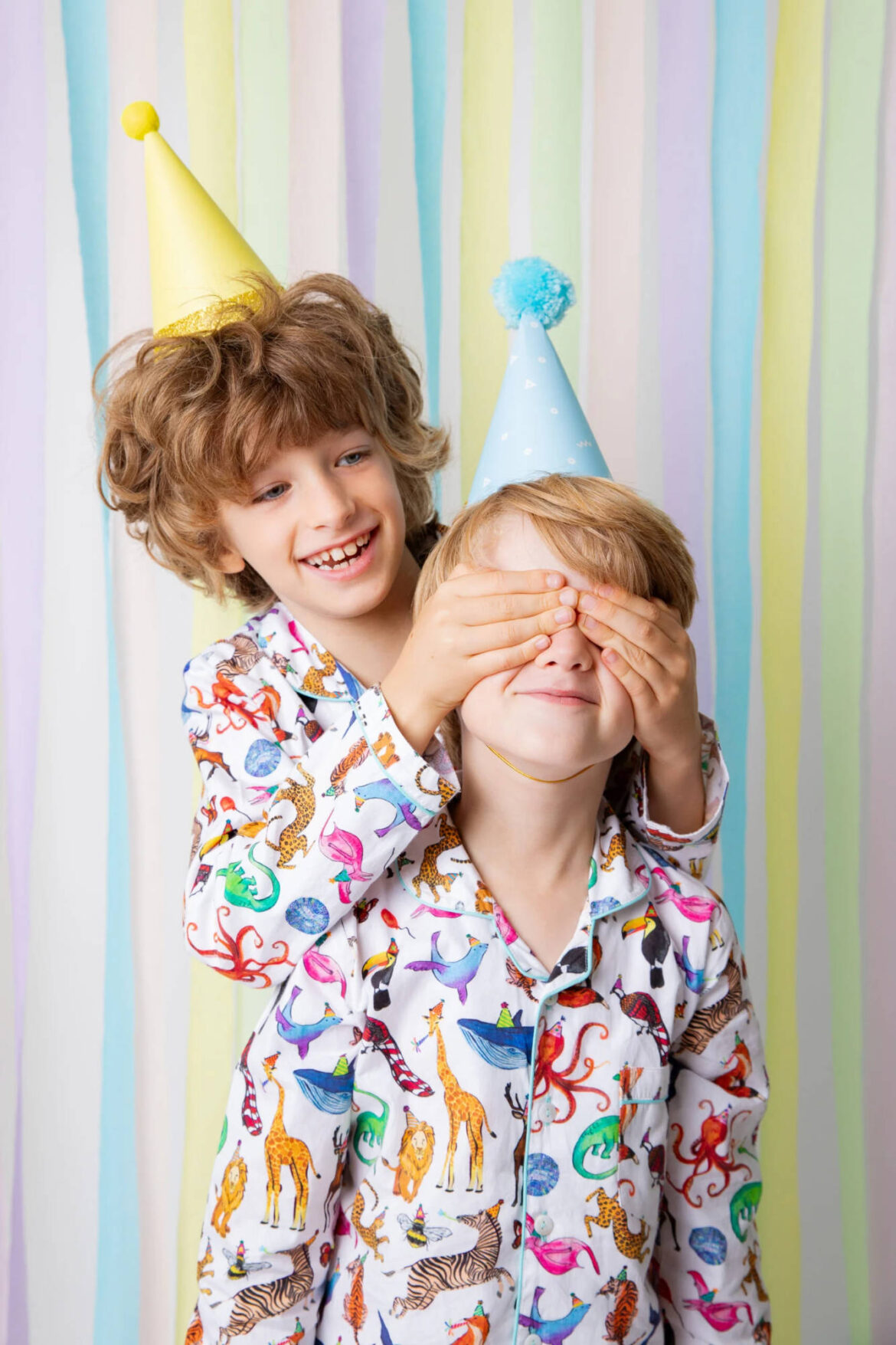Lola and Blake Kinder pyjama Birthday