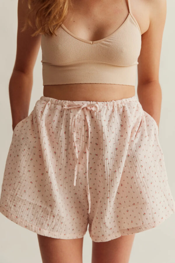 Sleepy Doe womens boxers | blush floral muslin