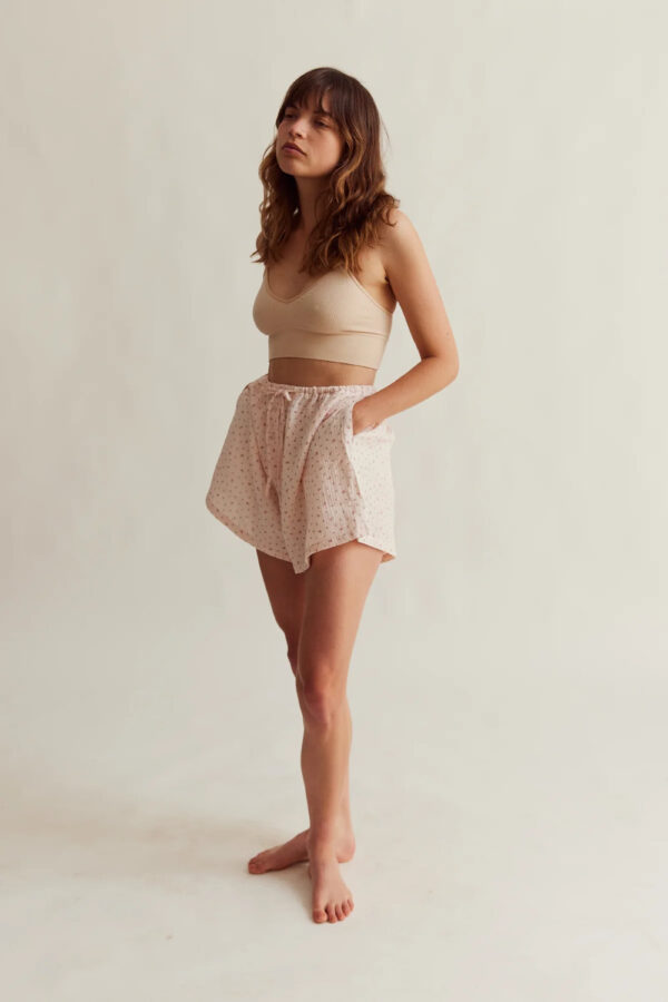 Sleepy Doe womens boxers | blush floral muslin