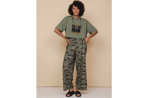 Snurk Binoculars Women Crop Top en Wide Pants pyjama set