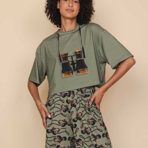 Snurk Binoculars Women Croptop Pyjama