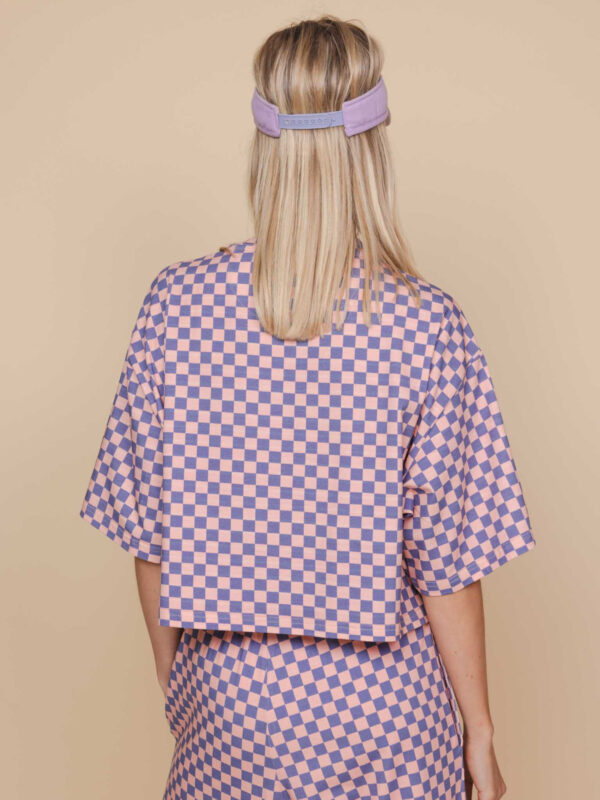 Snurk Check Women Crop Top en Wide Pants pyjama set