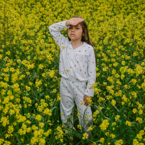 Sleepy Doe Pyjama Blouse and Trousers Cherries