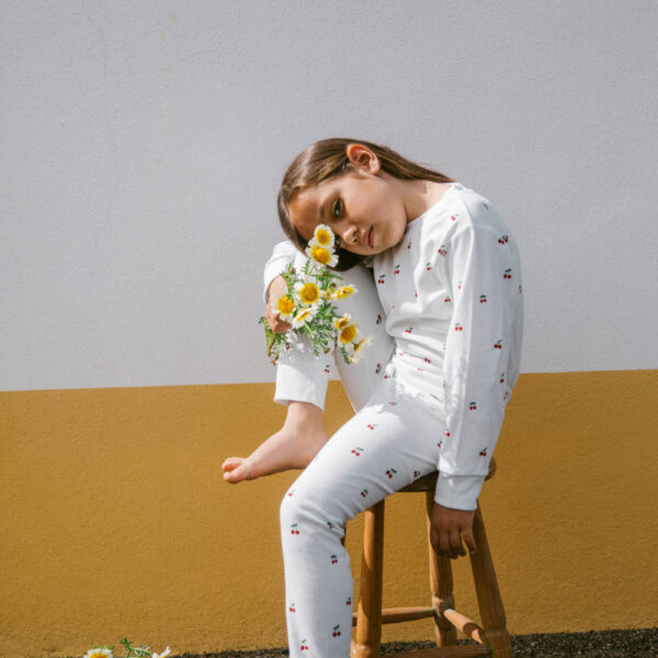 Sleepy Doe Pyjama Blouse and Trousers Cherries