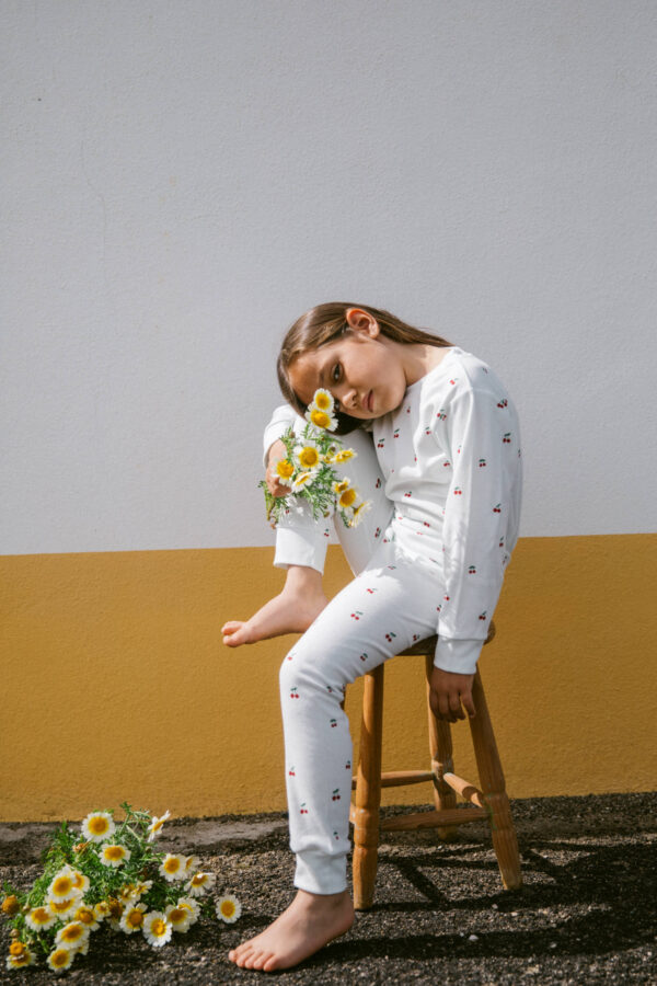 Sleepy Doe Pyjama Blouse and Trousers Cherries