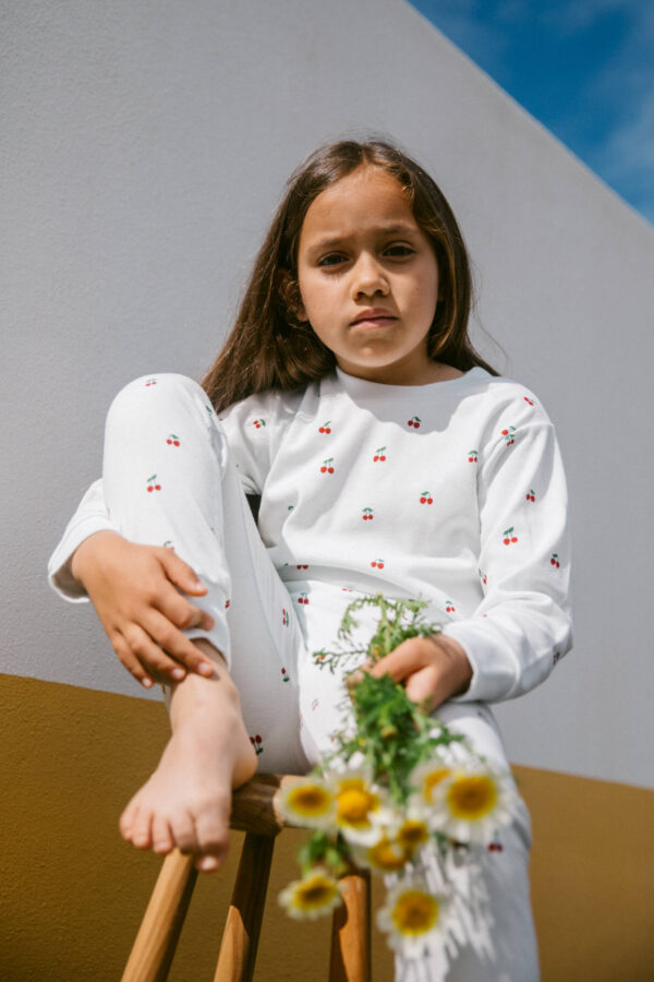 Sleepy Doe Pyjama Blouse and Trousers Cherries